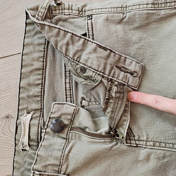 Free People Y2K Low Rise Light Army Green Skinny Jeans, sz 28 - Picture 10 of 16